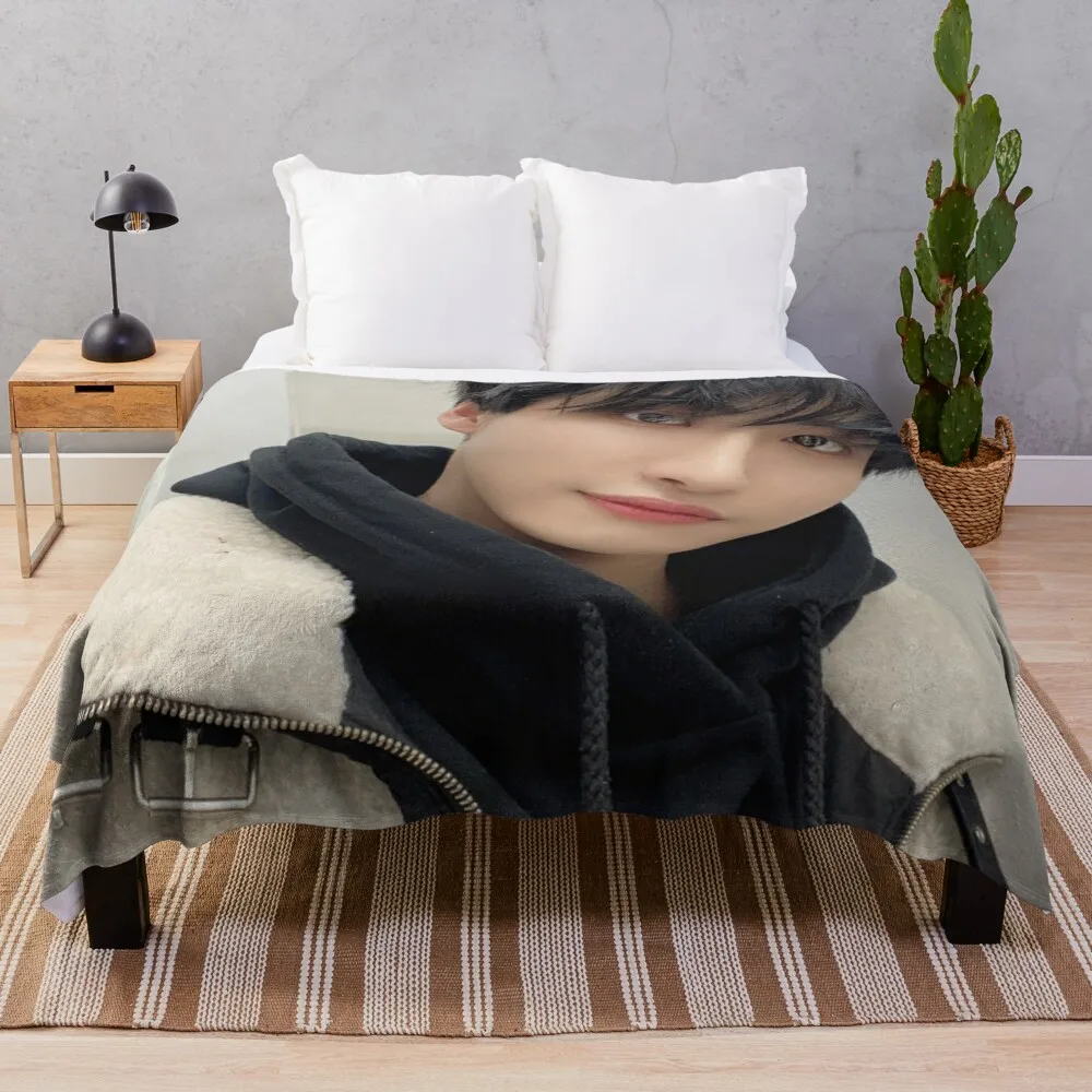 ATEEZ Seonghwa Throw Blanket Vintage Retros Blankets