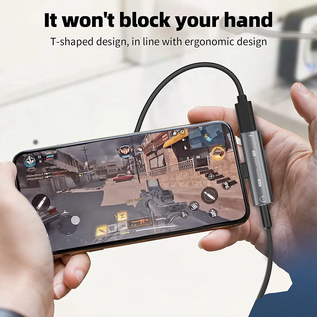 2 in 1 Headphone Adapter, USB C to 3.5mm Audio and Charging Adapter with PD 60W Fast Charge for Sam Sung S22 S21 S20+