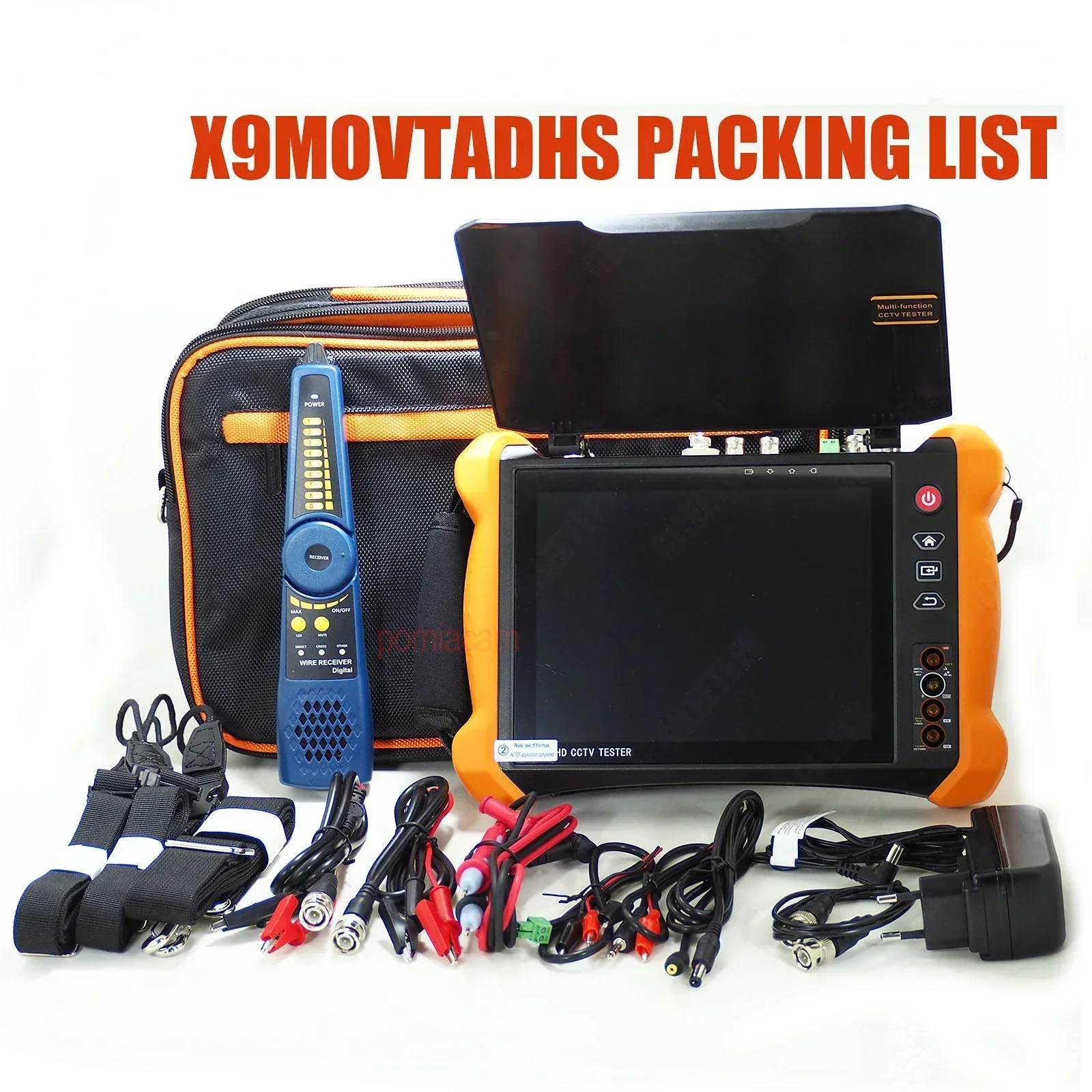 

X9MOVTADHS IP Camera Tester 8 Inch All In One CCTV Tester Monitor with Cable tracer H.265 4K 8MP AHD SDI CVBS TDR Test