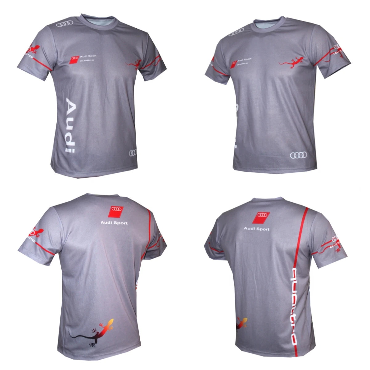 

Moto New Popular Audi Racing Shirt Crew Neck T-shirt 3D Printing Breathable and Comfortable Adult Sports Short-sleeved Top