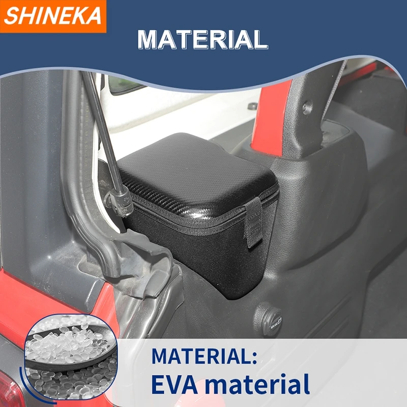 SHINEKA تستيفها مناسبة لسيارة جيب رانجلر JL 4-Door 2024 2025 صندوق تخزين جانبي لصندوق السيارة ملحقات داخلية منظم #3