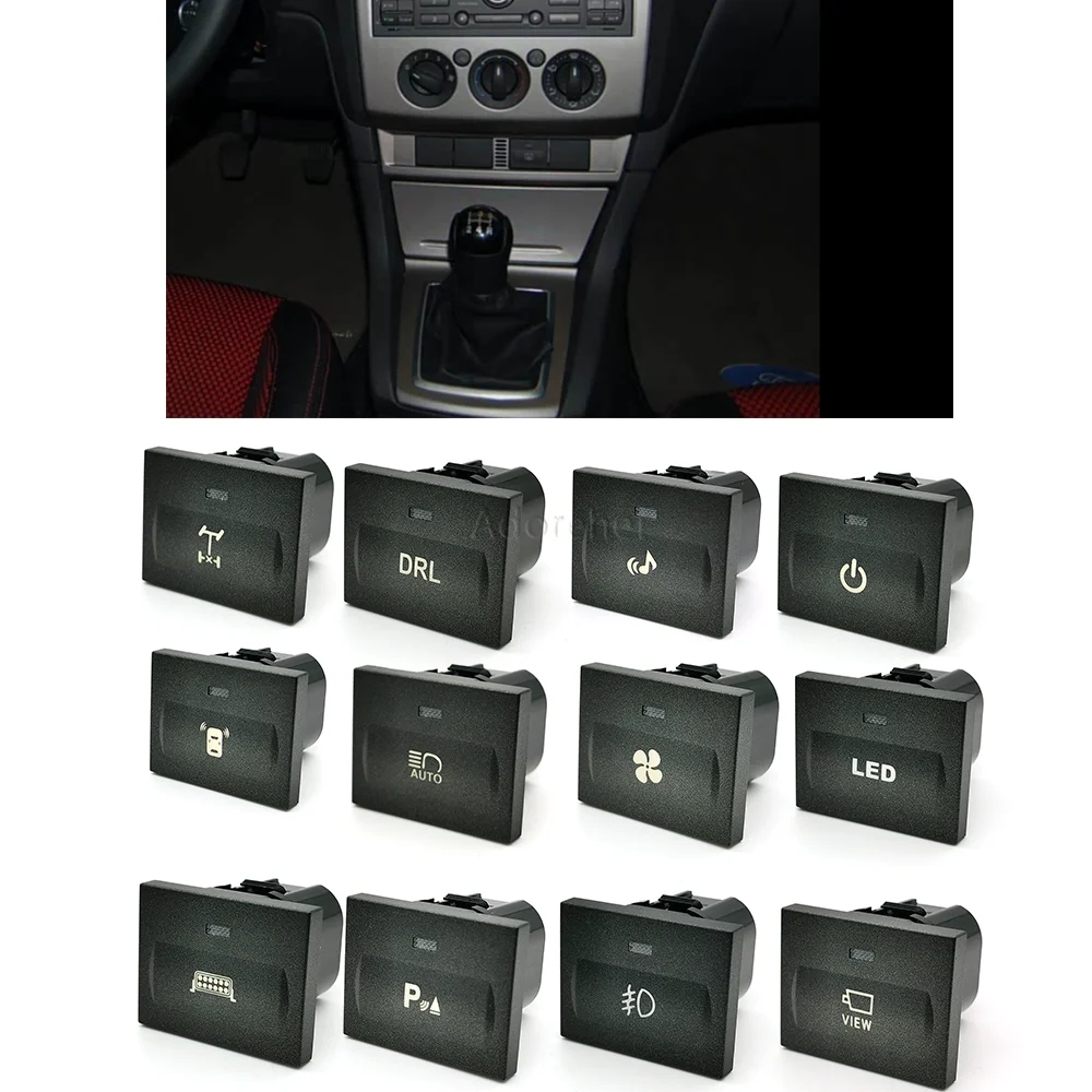 Car LED DRL Pack Radar  Fog Lights Power Spotlights Switch Rear Differential Button for Ford Focus 2 mk2 2009 2010 2011