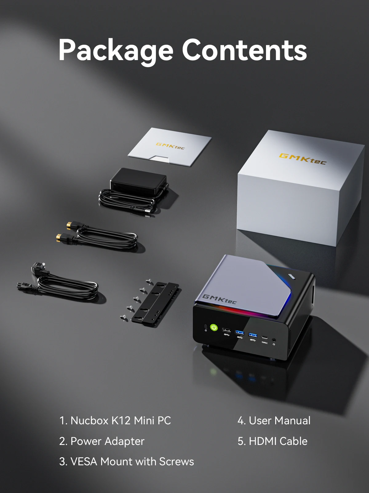 Mini PC GMKtec K12 Nucbox AMD Ryzen ™ 7 H 255 WiFi 6 BT 5.2