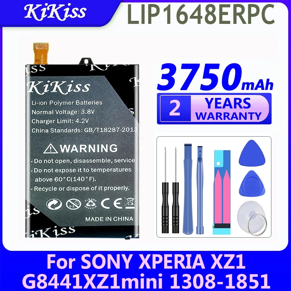 

KiKiss LIP1648ERPC Аккумулятор 3750 мАч для SONY XPERIA XZ1 G8441XZ1mini XZ1 Mini 1308-1851 Аккумулятор + бесплатные инструменты