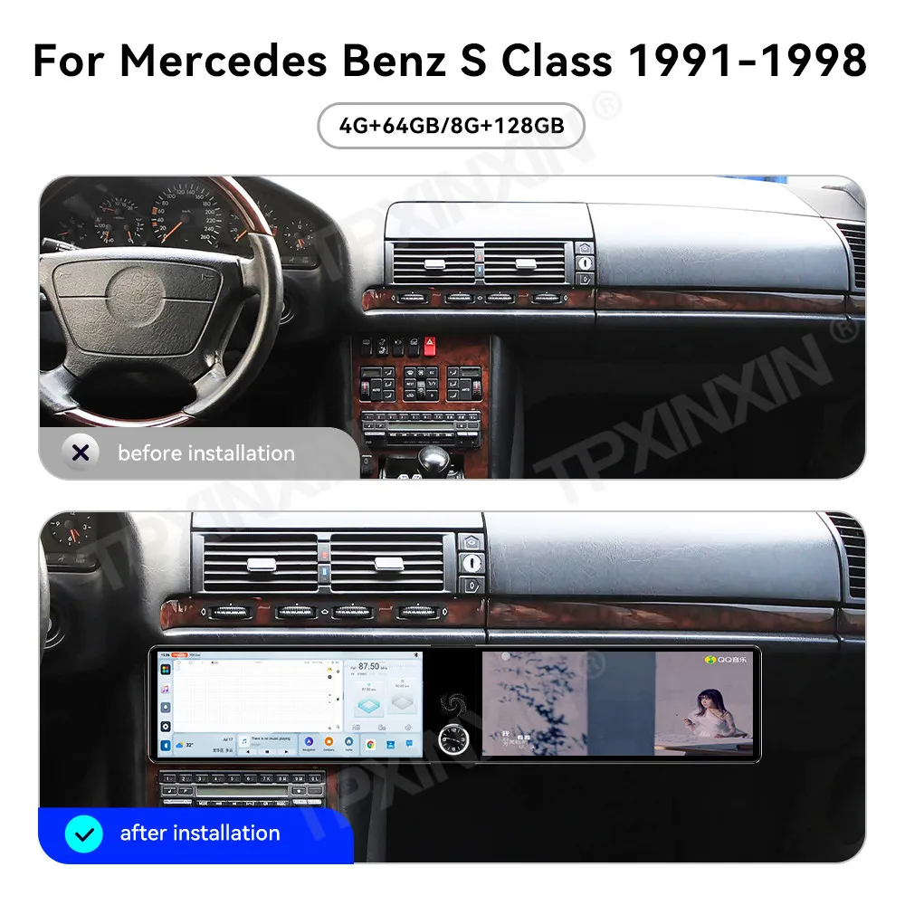 Android Auto Carplay GPS Navigation For Mercedes Benz S Class W140