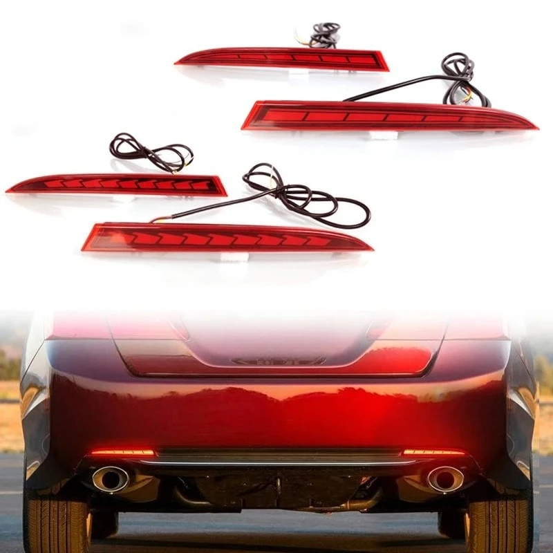 For Honda Accord 2013-2015 US Version Car Led Rear Bumper Light Reflector Dymanic Turn Signal Driving Brake Lamp Accessories