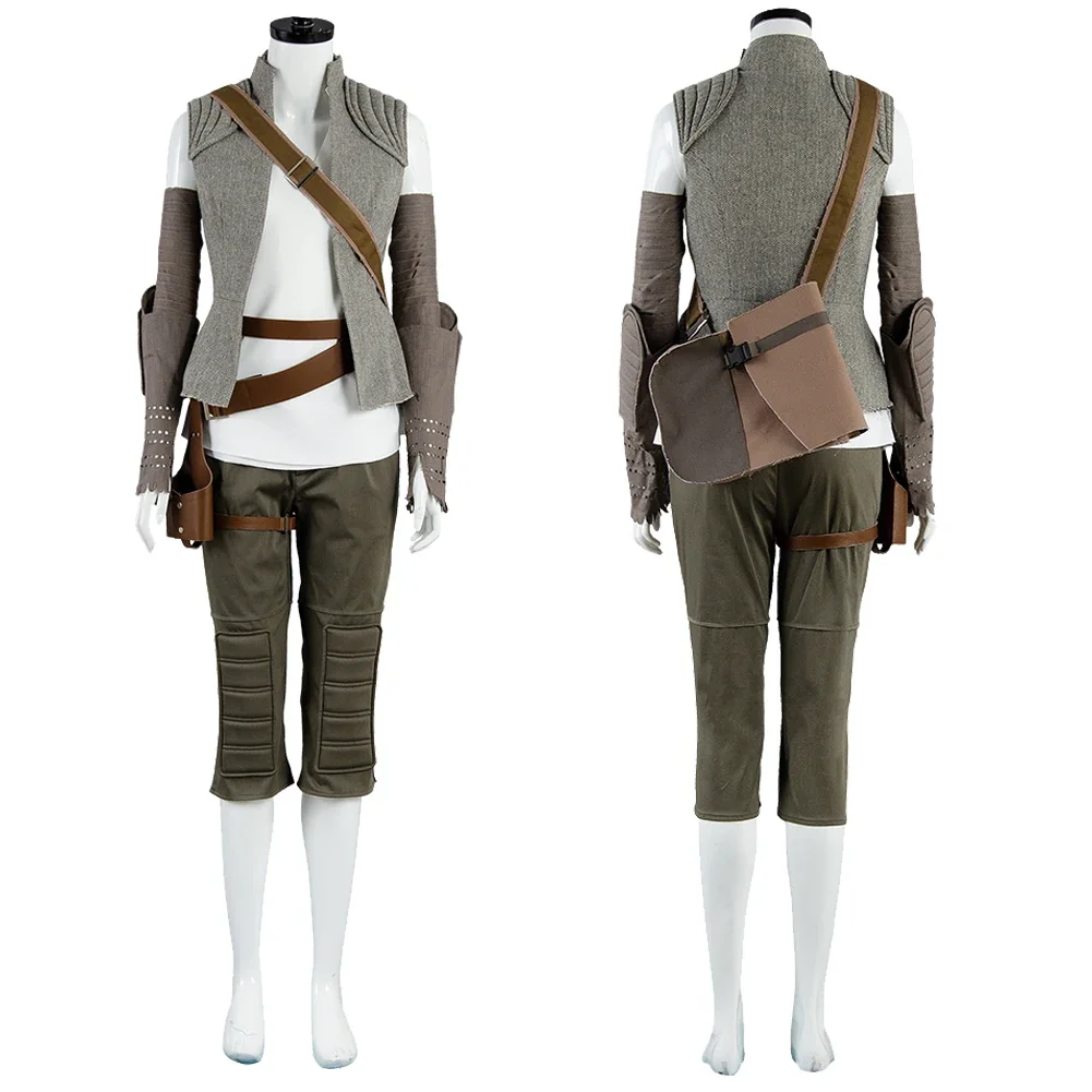 

Rey Cosplay Fantasy Movie Space Battle 8 The Last Costume Disguise Adult Women Cosplay Roleplay Fantasia Outfit Female Halloween