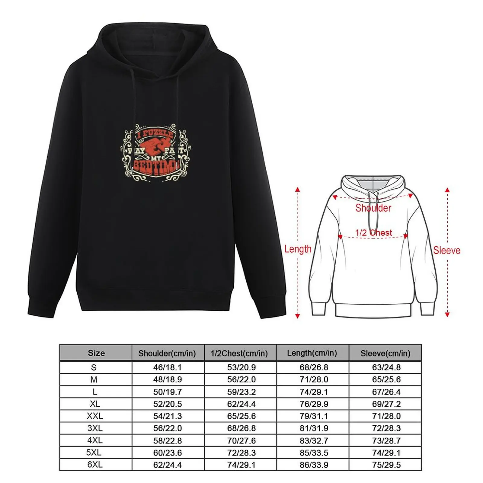 I Puzzle Way Past My Bedtime - Puzzle Lover Gift Pullover Hoodie men's winter sweater graphic hoodie