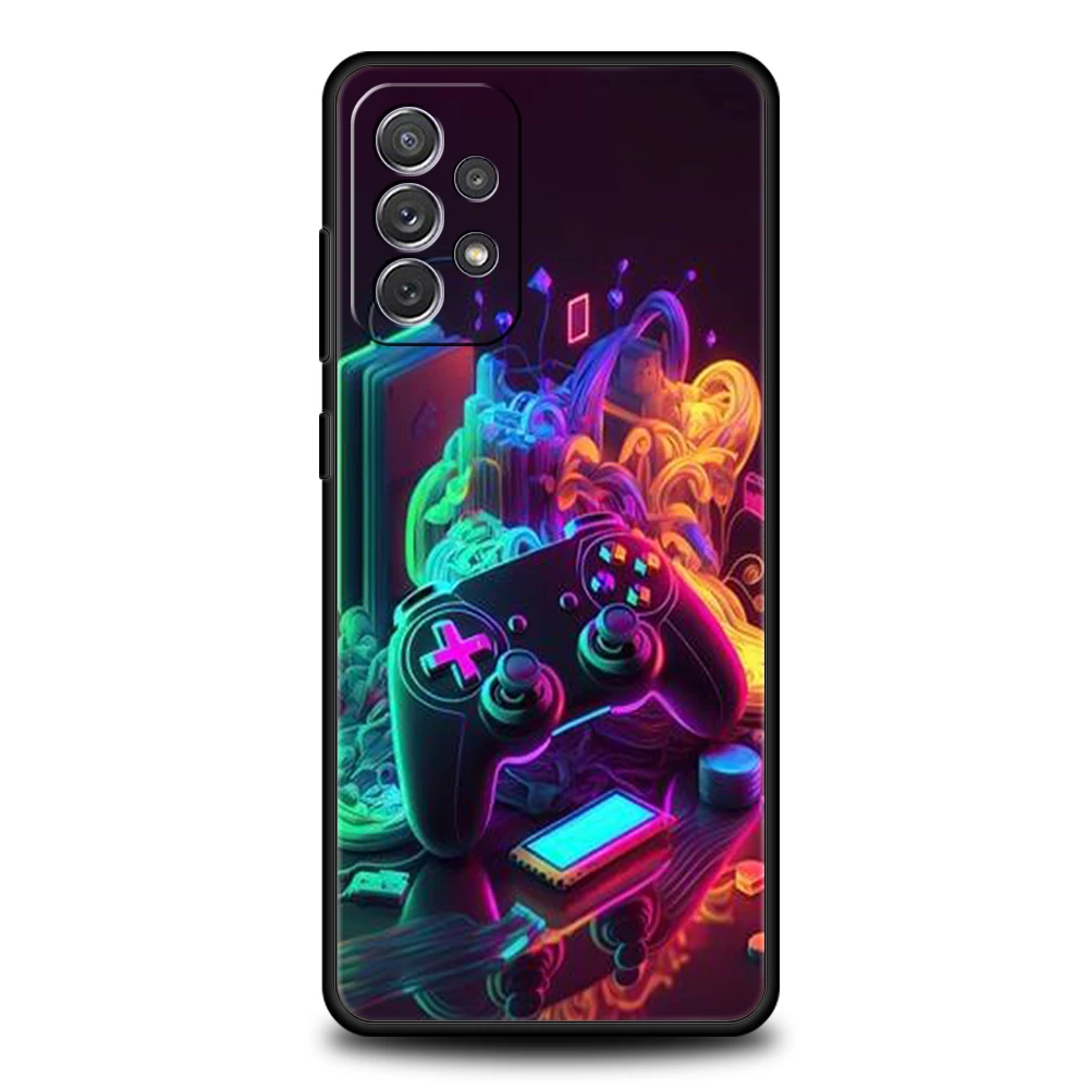 Game Controller Grafik Handyhülle für Samsung Galaxy A55 A35 A15 A14 A25 A54 A51 A71 A72 A73 A32 A52 A52S A41 5G Silikonhülle – Detail 7