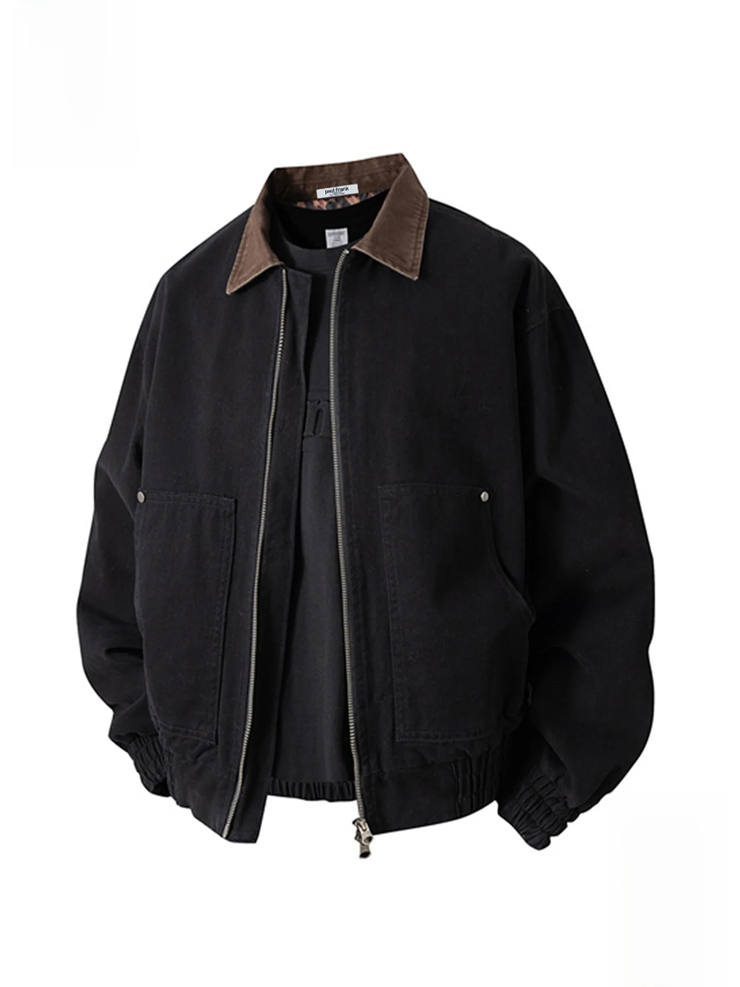 

Мужская повседневная хлопковая куртка Paul Frank с отложным воротником, новая коллекция, весна, в стиле колор-блок, рабочая одежда, верхняя одежда из комфортной ткани