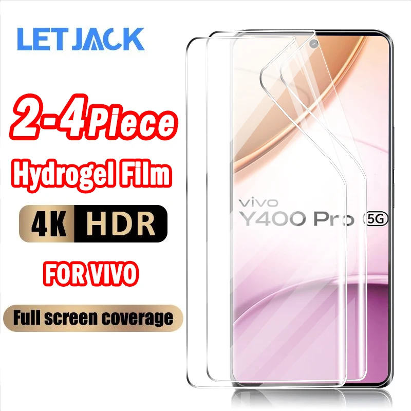 

2-4Piece Full Curved Screen Protector for Vivo Y400 Y300 Pro+ Y300 Plus Hydrogel Film for iQOO Z10 Z9S Z7 Pro Protective Film