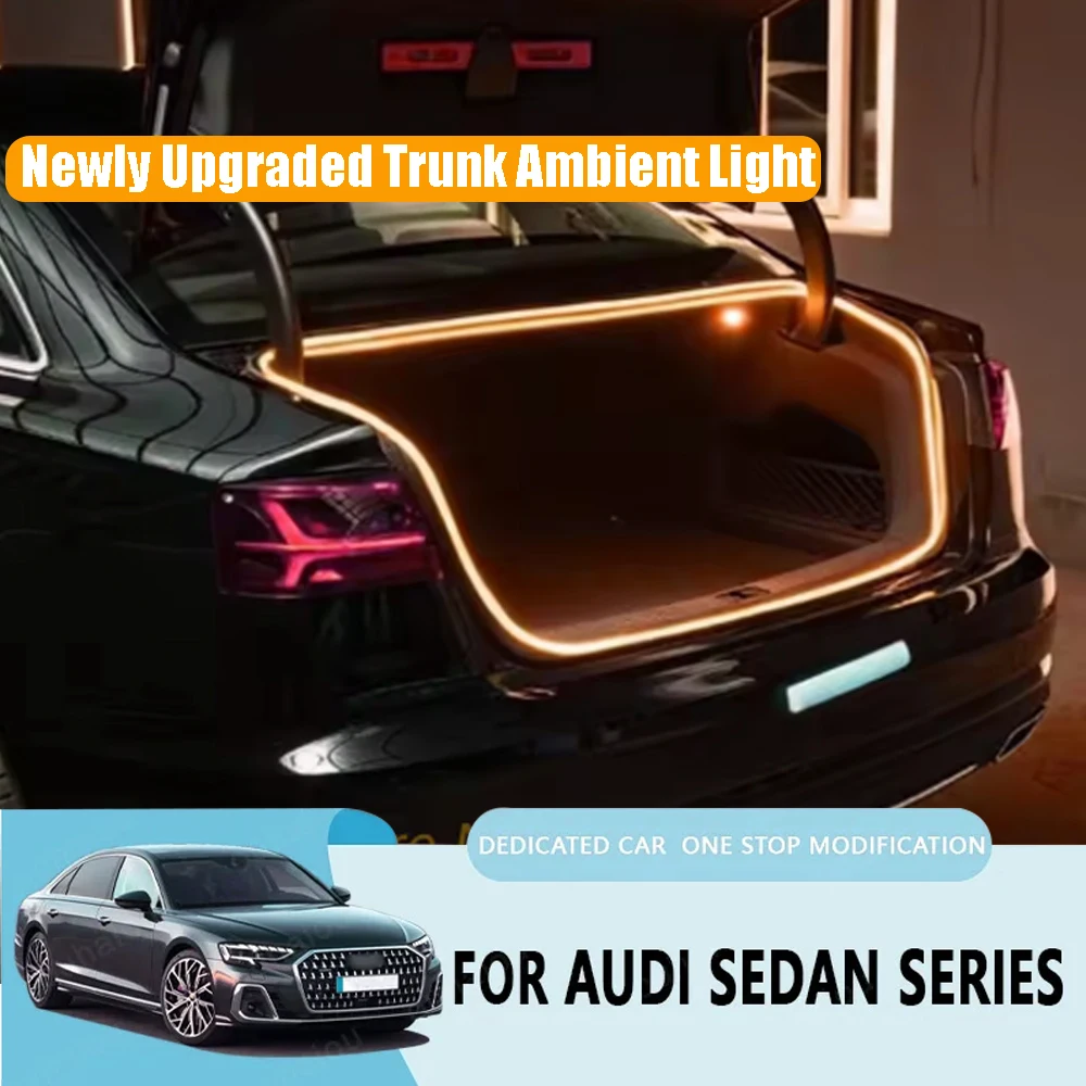 A6/A4/Q5L Luggage Compartment Ambient Light Newly Upgraded White/Warm White Light Car Rear Luggage Compartment LED Light