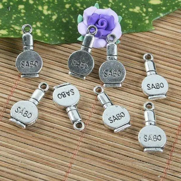 20pcs 19.8x9.8mm,hole:1.5mm Alloy Charm two sides SABO pendant G1283