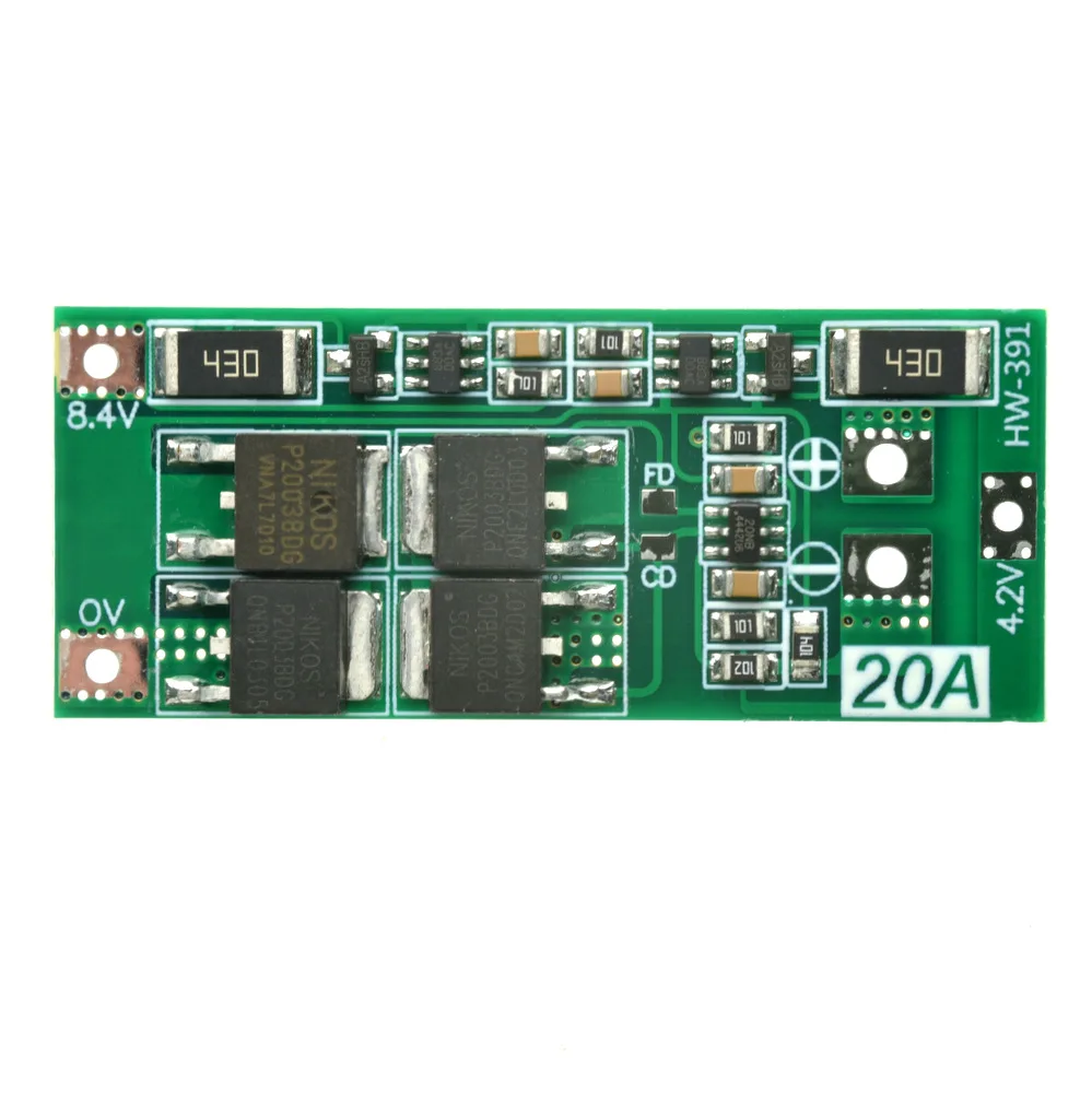2S 20A 7,4V 8,4V 18650 Lithium-Ionen-Akku-Schutzplatine BMS-Modul Standard-Balance-Version Ladeausgleicher – Detail 2