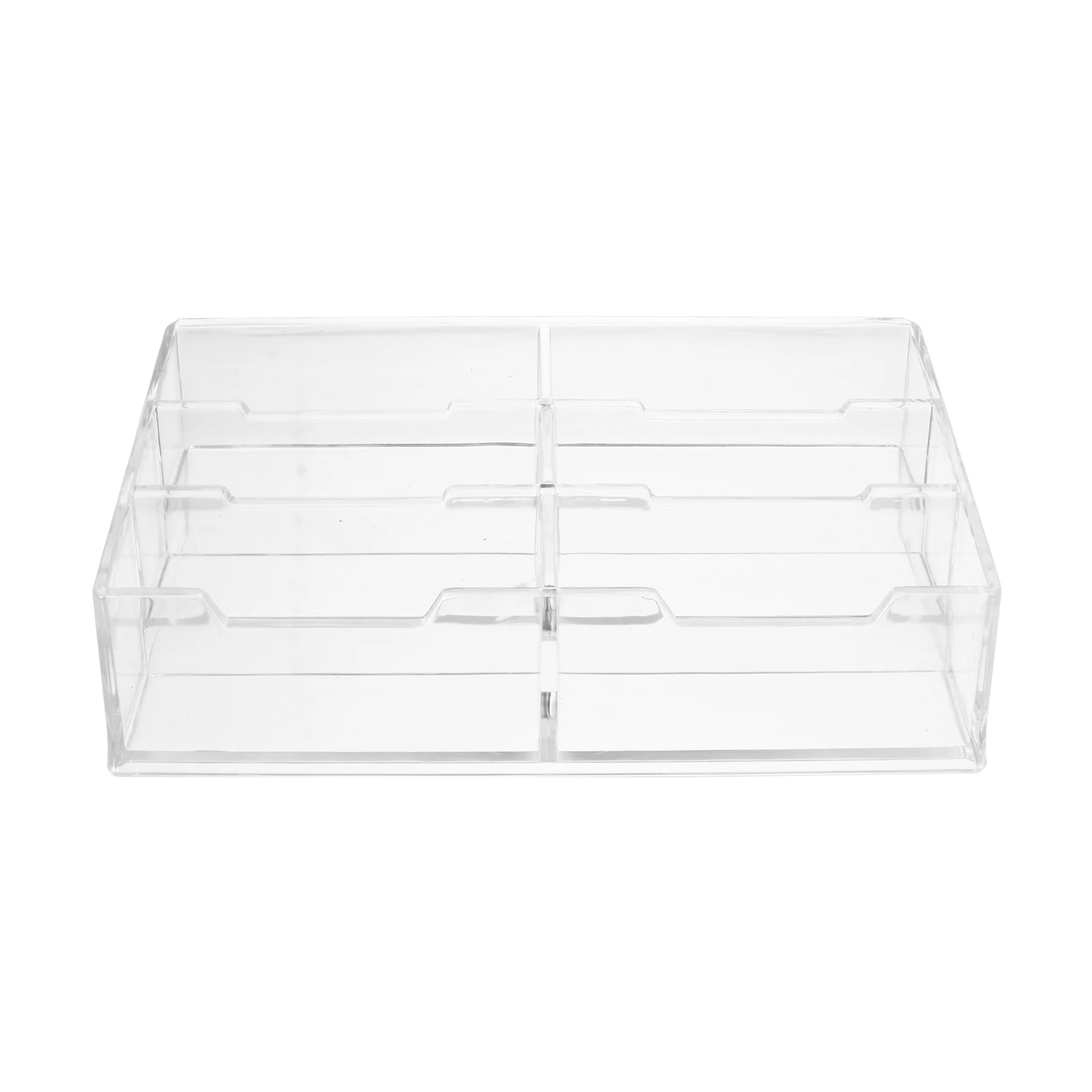 

Acrylic Storage Box Transparent 6 Grids Pen Holder Desk ganizer For Snacks Tea Cards Practical Stylish Case Office Use Pencil