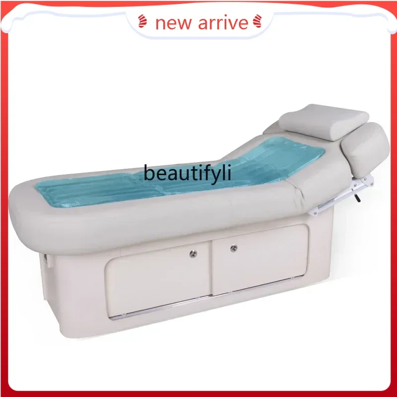 

New Light Luxury Electric Beauty Spa Bed Beauty Salon Special Multi-Functional Solid Wood Massage Couch Heating