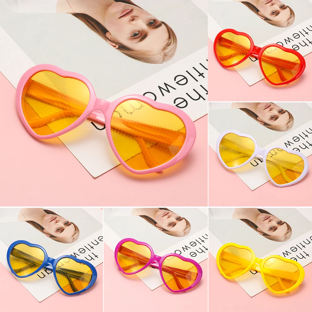 

Women Love Heart Lights Change Sunglasses Night Diffraction Glasse Light Glasses Rave Eyeglasses