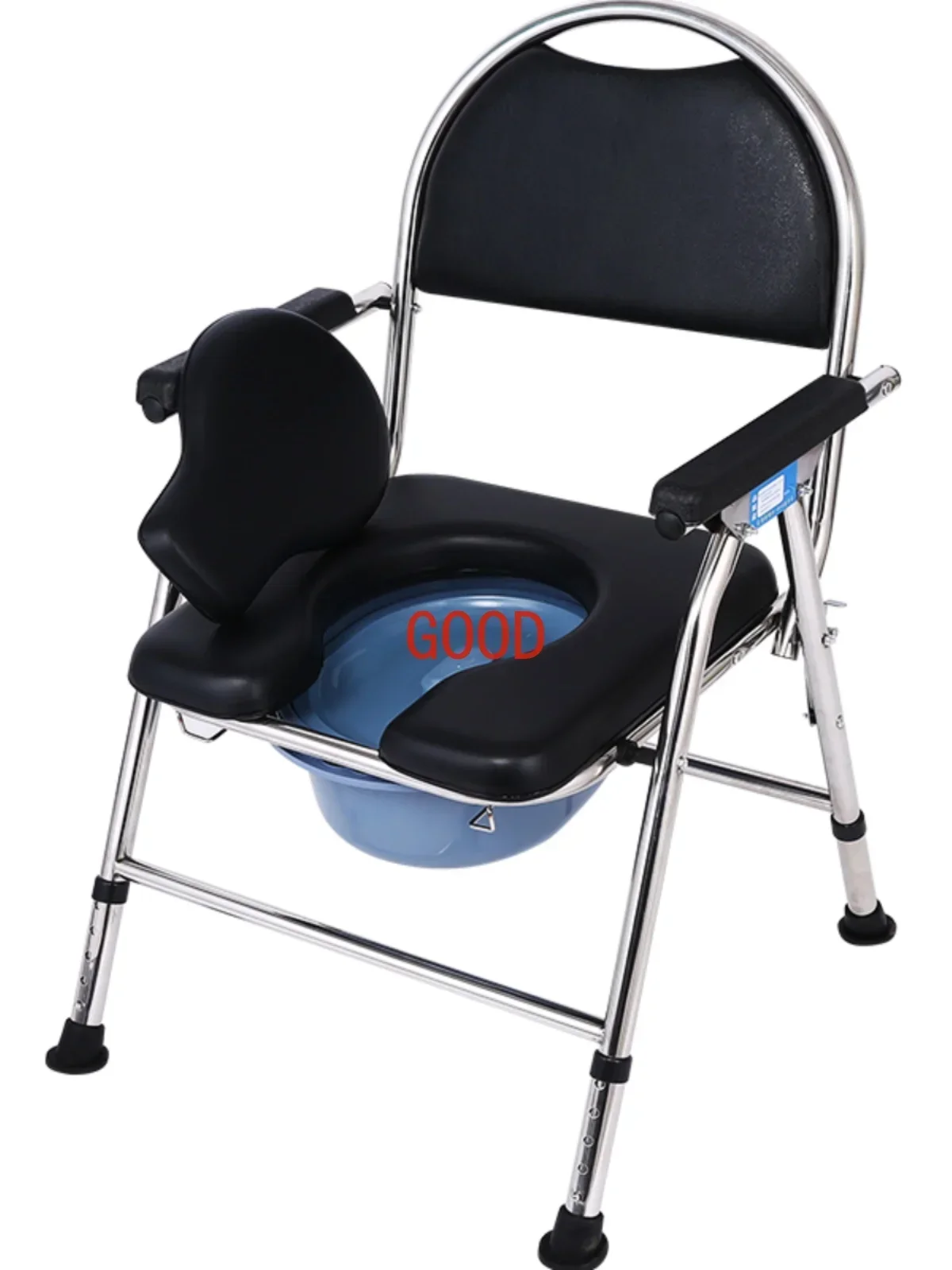 Old toilet seat toilet chair mobile   pregnant old squatting stool foldable chair