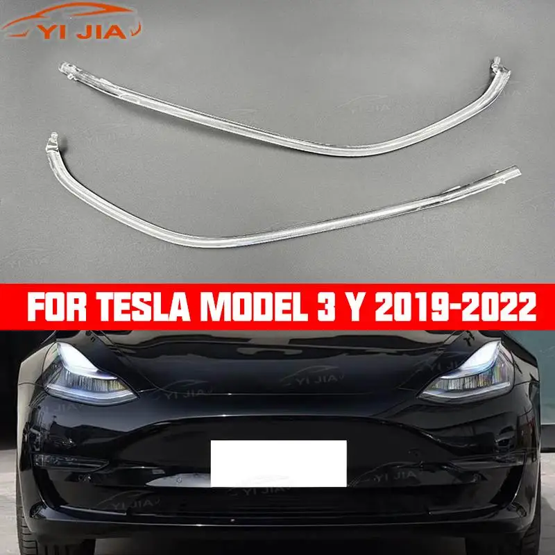 

For Tesla Model 3/Y 2019-2022 New DRL Light Guide Plate Guide Tube Headlight Daytime Running Light Angel Eyes Light Guide strips