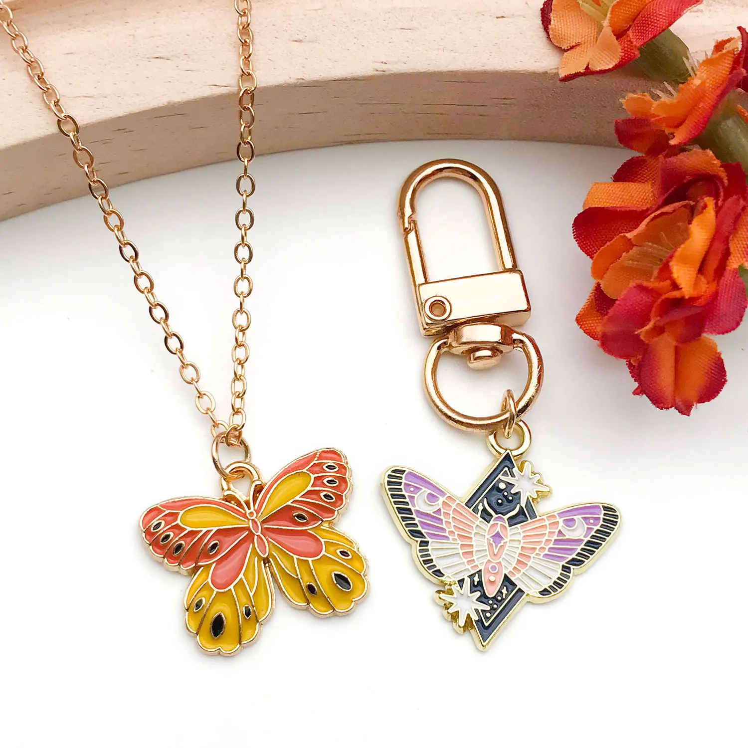 Bohemian Style Butterfly Charms, Enamel Alloy DIY Jewelry Findings for Keychains, Earrings, Bracelets & Necklaces. image 5