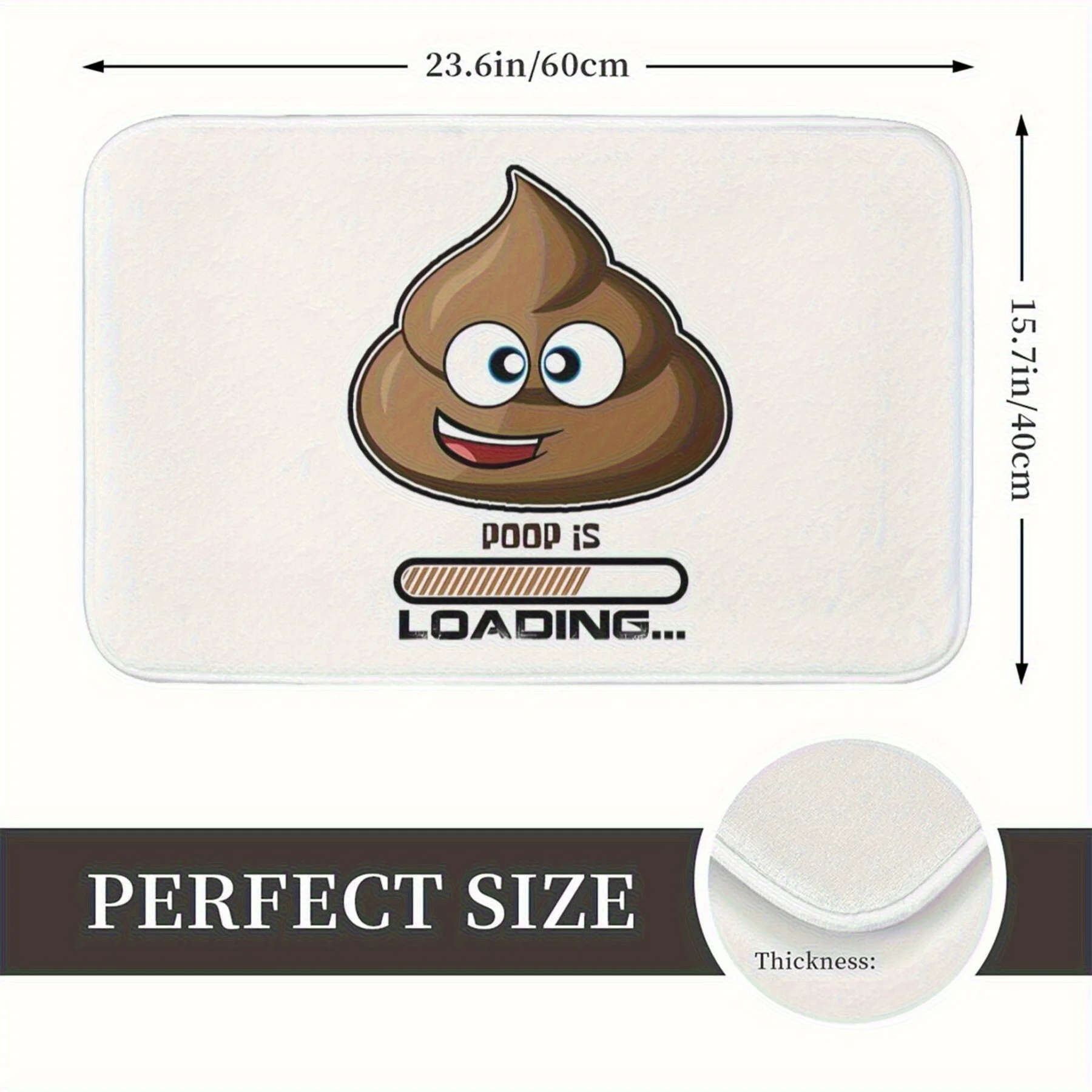 قطعة واحدة من سجادة الحمام الممتعة خفيفة الوزن، سجادة باب بوليستر قابلة للغسل في الغسالة بتصميم كرتوني، مناسبة لكي #2