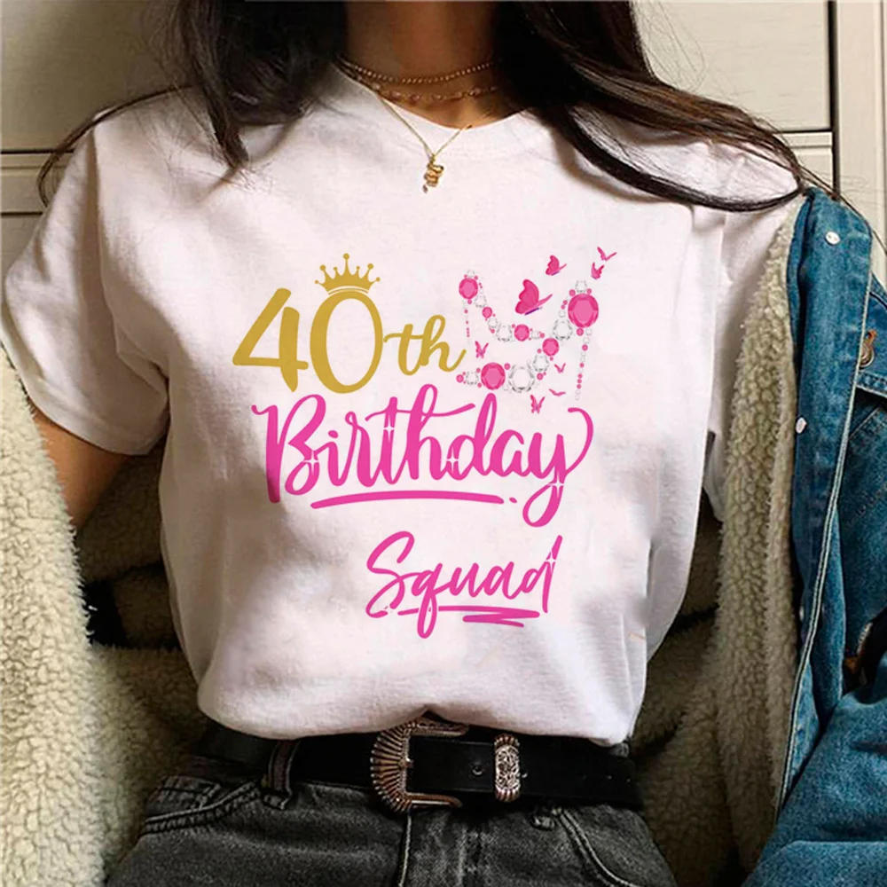 40 Ans 40th Years Birthday t shirt women funny tshirt girl y2k anime manga clothes