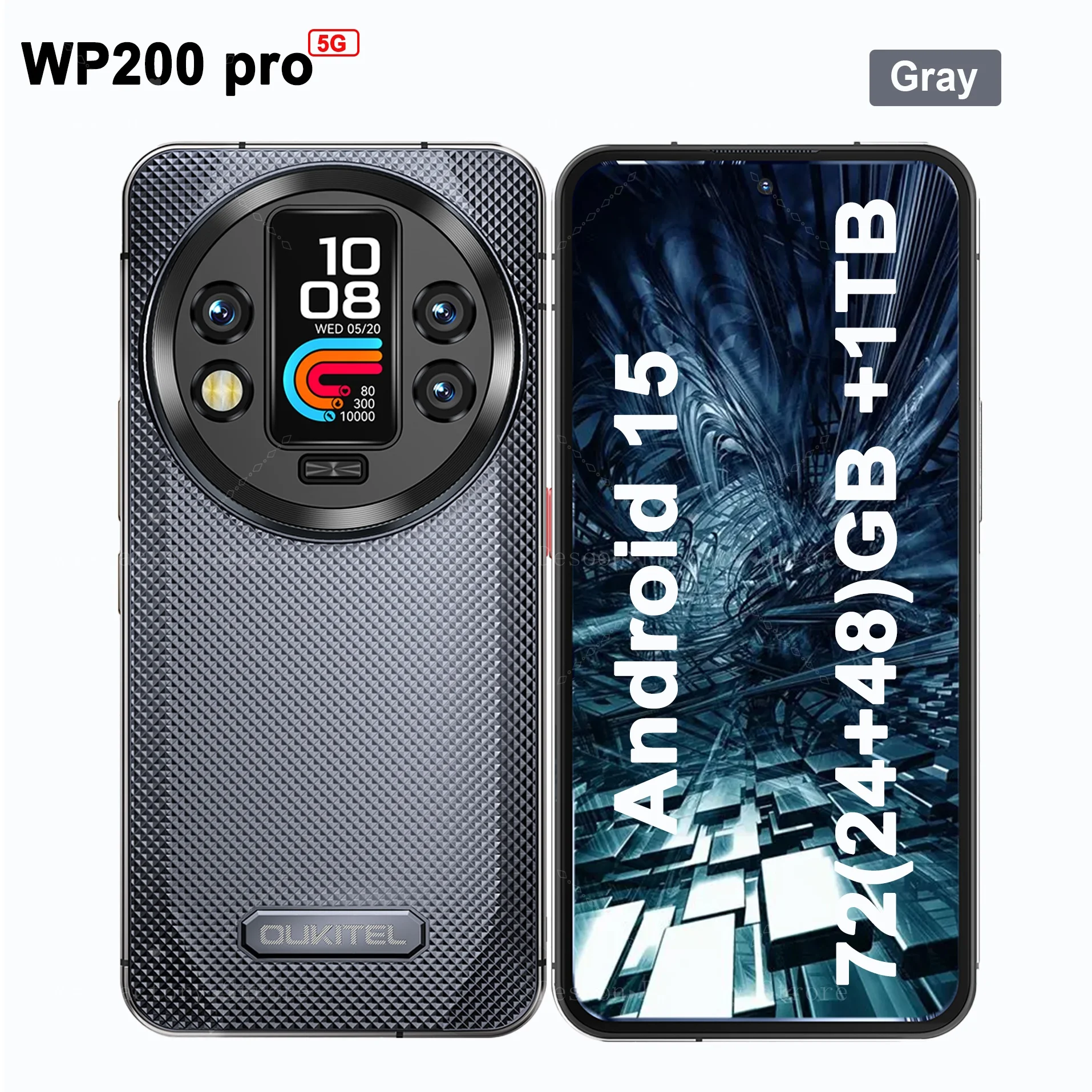 Oukitel WP200 Pro 5G モジュラーラギッドフォン 取り外し可能イヤホン 