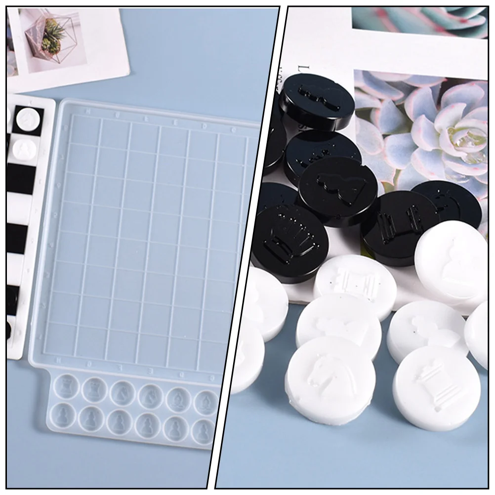 

Chess Board Mold Silicone Epoxy Resin Baking Checkers Stencil Smooth Surface Tough Flexible Durable Jewelry Accessories
