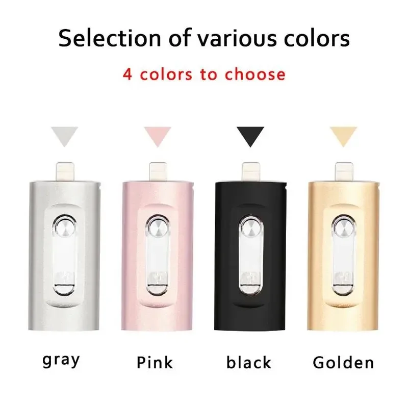 4-in-1 USB 3.0 Flash Drive OTG Pen Drive Thumb Drive TYPE-C Memory Stick for iPhone 128GB/256GB/512GB/1TB Micro USB Support