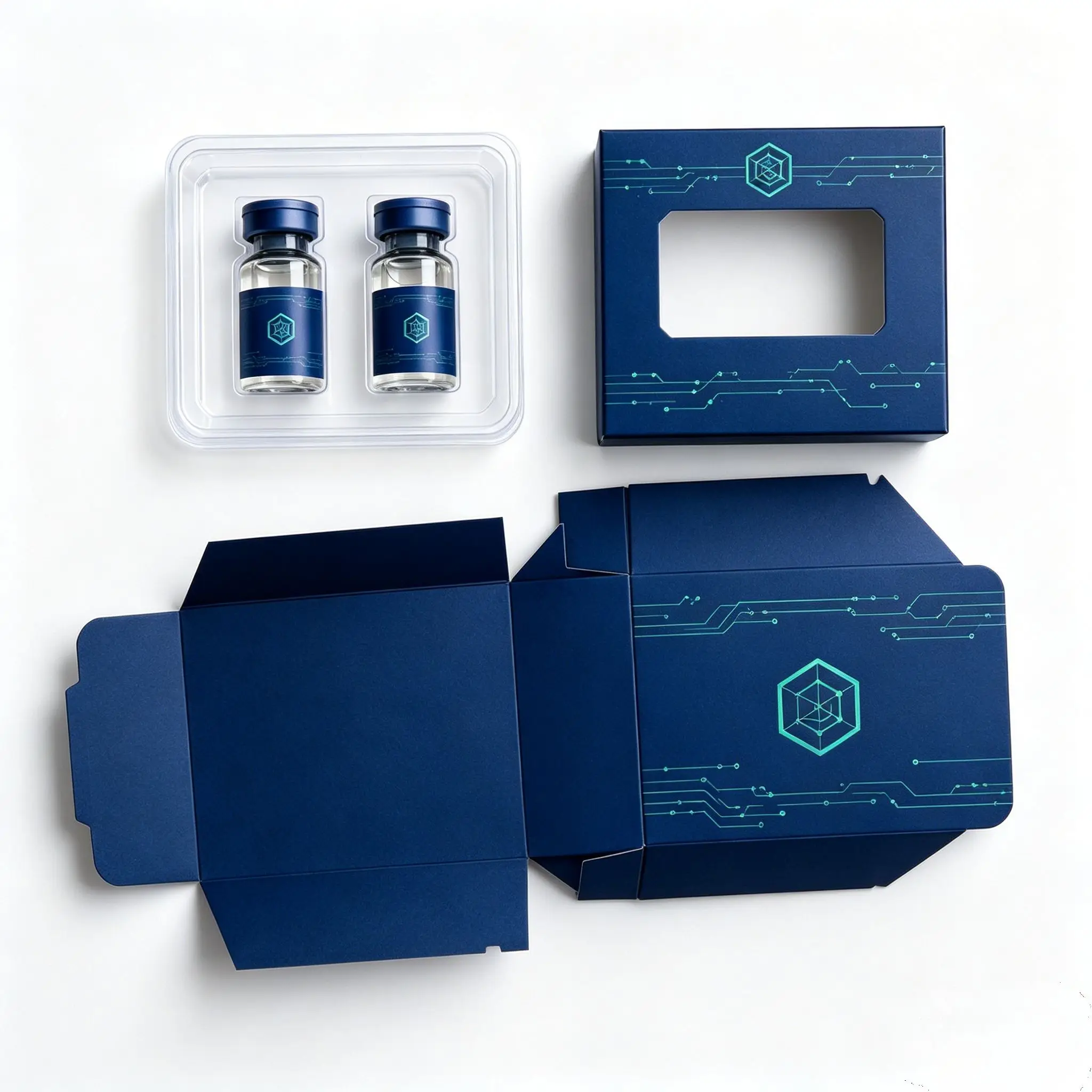 Peptide Product Pack Accessories,Non-toxic Vinyl Stickers,Industrial Labels and Custom Boxes for 3ml 5ml 10ml Sizes