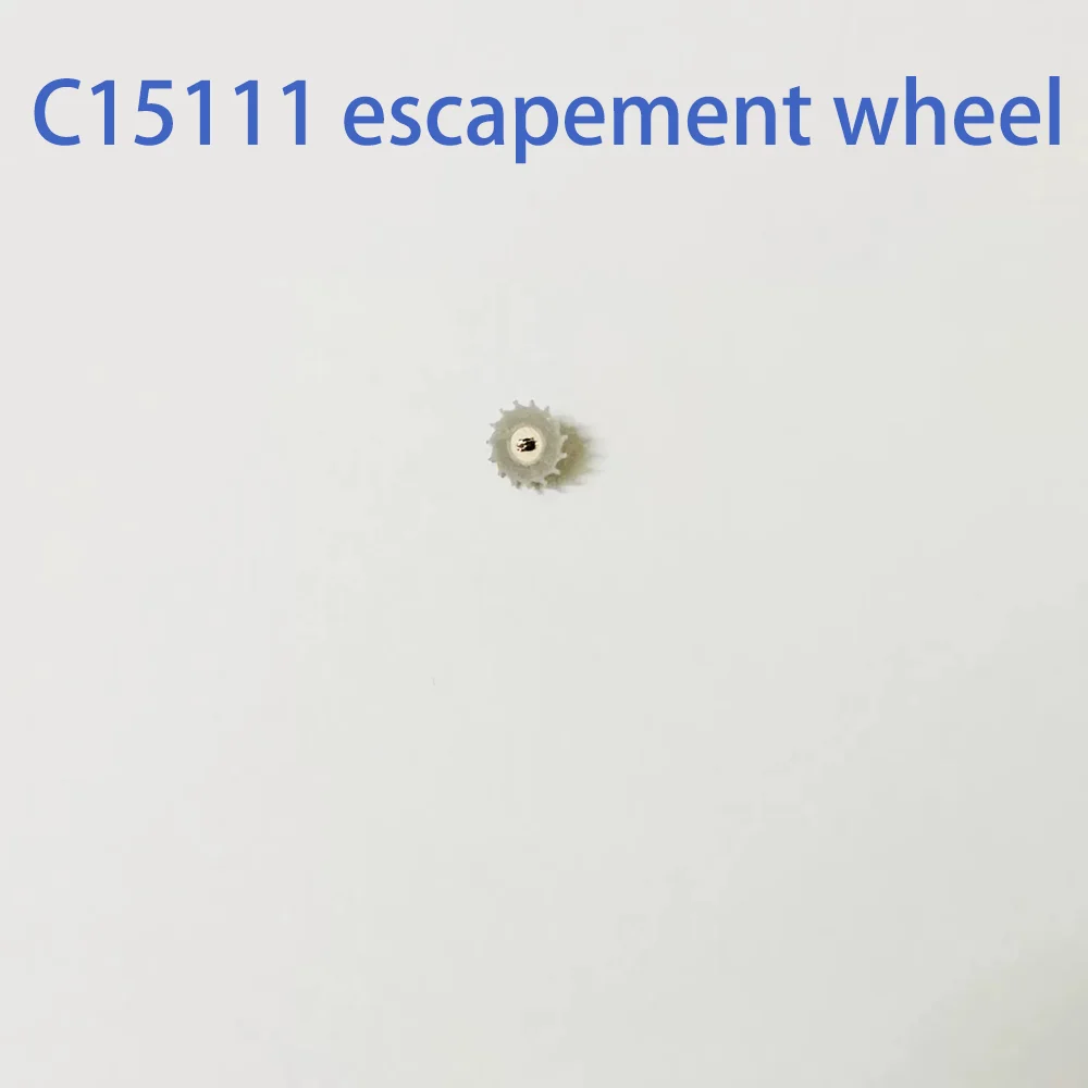 Accesorios para reloj, rueda de escape, horquilla de escape compatible con movimiento C15111, piezas de reparación de relojes, rueda de caballo, horquilla de caballo