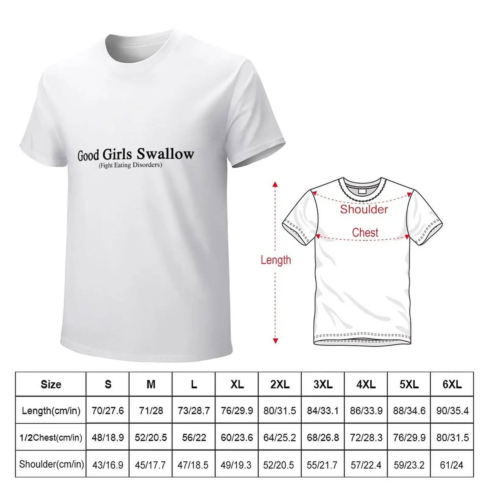 Good Girls Swallow T-Shirt oversizeds blacks summer tops Men's clothing