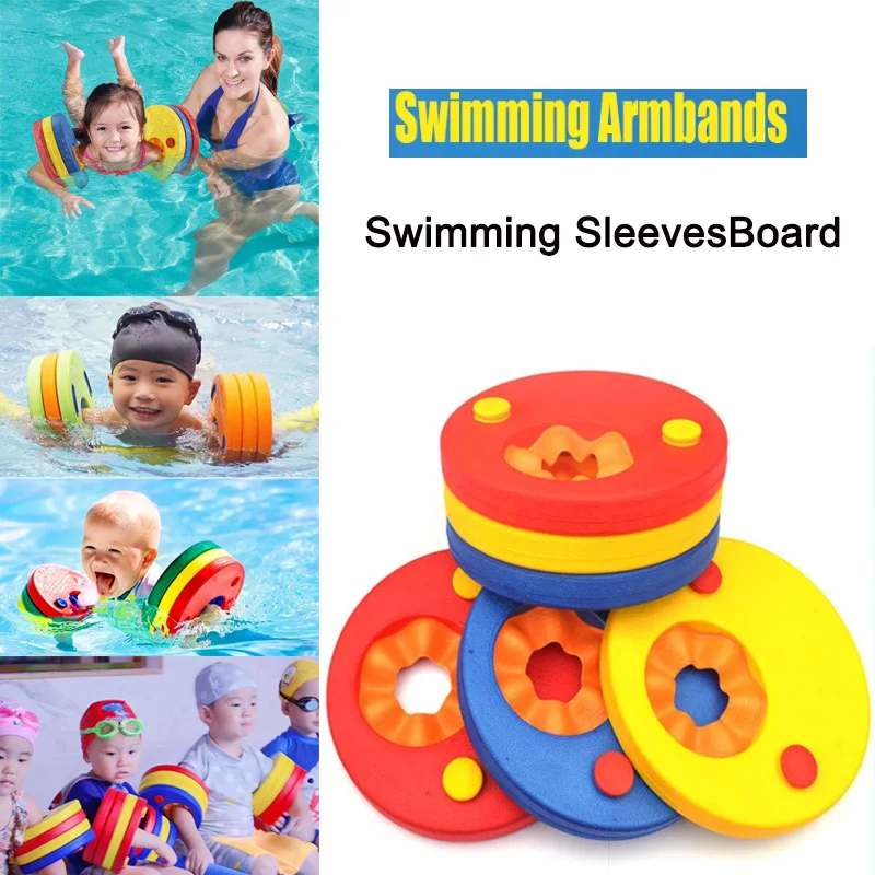 Summer Swimming Child Armbands EVA Foam Swim Discs Arm Bands Floating Children's Swimming Float Sleeve Circles Swimming Rings