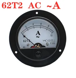 62T2 AC  1A 2A 3A 5A 10A 15A 20A 30A 50A 75A Analog Panel Ammeter Gauge Ampere Current Meter 62T2 2.5% Tolerance