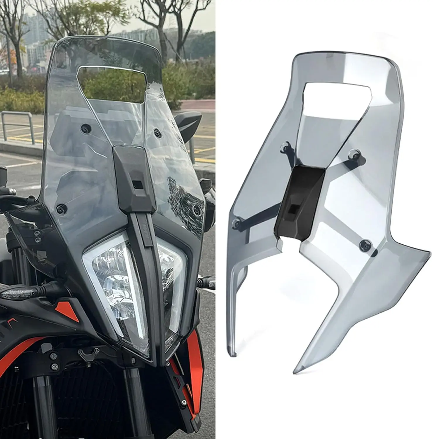 

Windshield Deflectors for 390 790 890 ADV Adventure 2019-2022, Motorcycle Acrylic Front Wind Shield Air Deflector Windscreen Vis