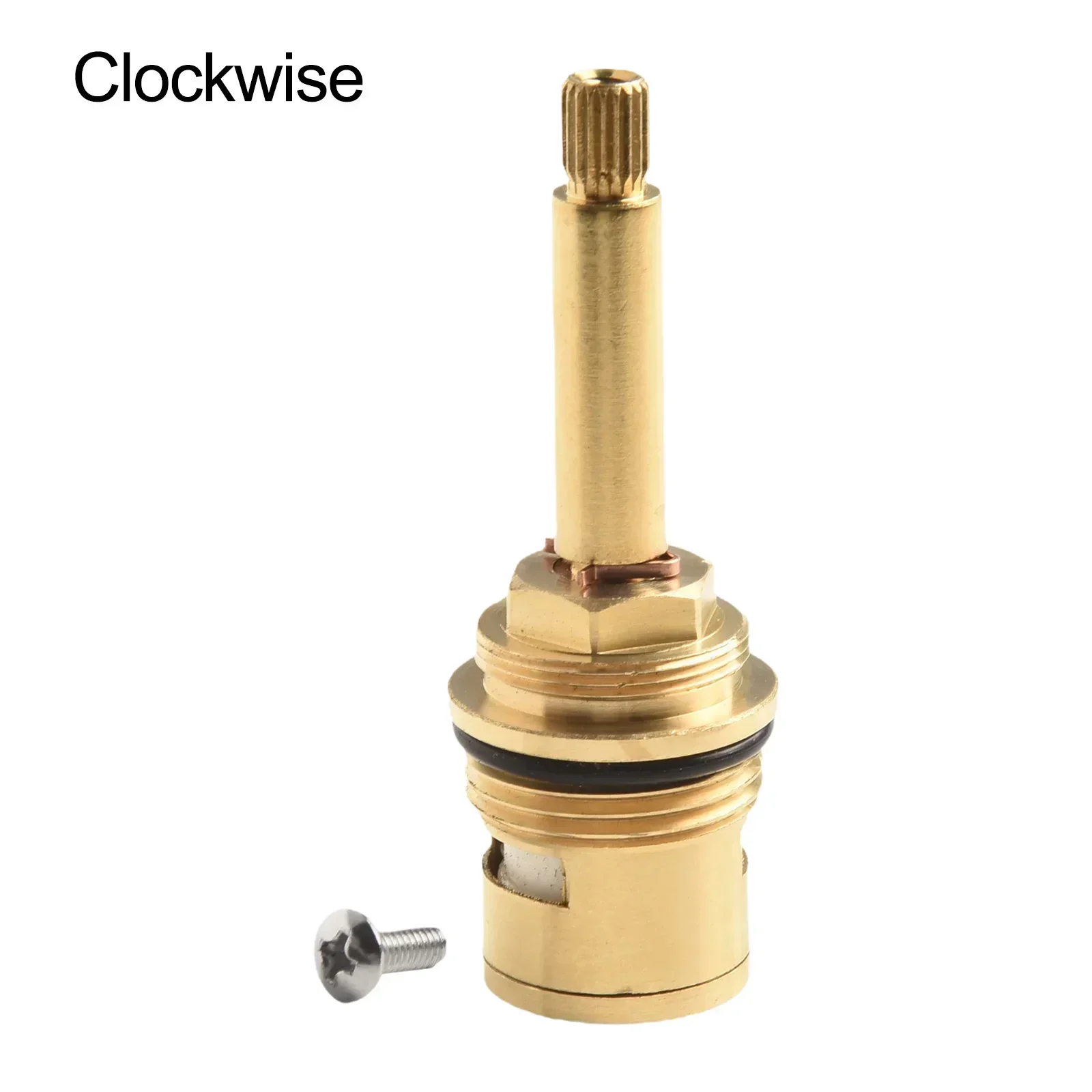 Faucet Shower Bath Tap Valve Hot Water Valve Core 80mm Copper Body Cartridge Quarter Turn Flow Long Tall Stem Insert Repair Part