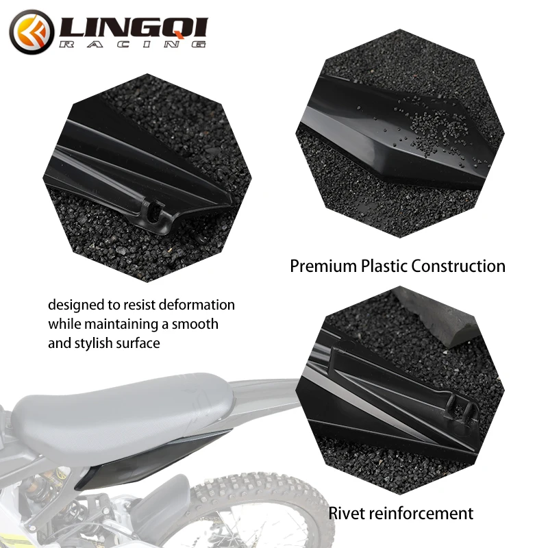 LINGQI الجانب الحاجز الجيل الثاني أطول المصدات الخلفية الأسود واقي الطين لضوء النحل X S Eride Pro SS 3.0 دراجة كهربائية