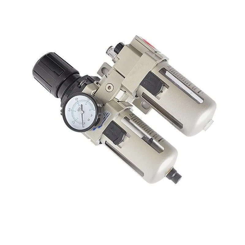 AW4000-04 paired with AL4000-04 air source two-part pressure regulating filter pressure reducing air source treatment assembly