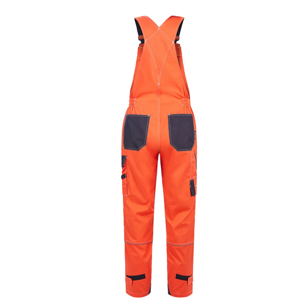 Orange Work Bib and Brace Overalls with Knee Pads Pocket  Orange Overalls work wear Craftsman Bib Brace Overall