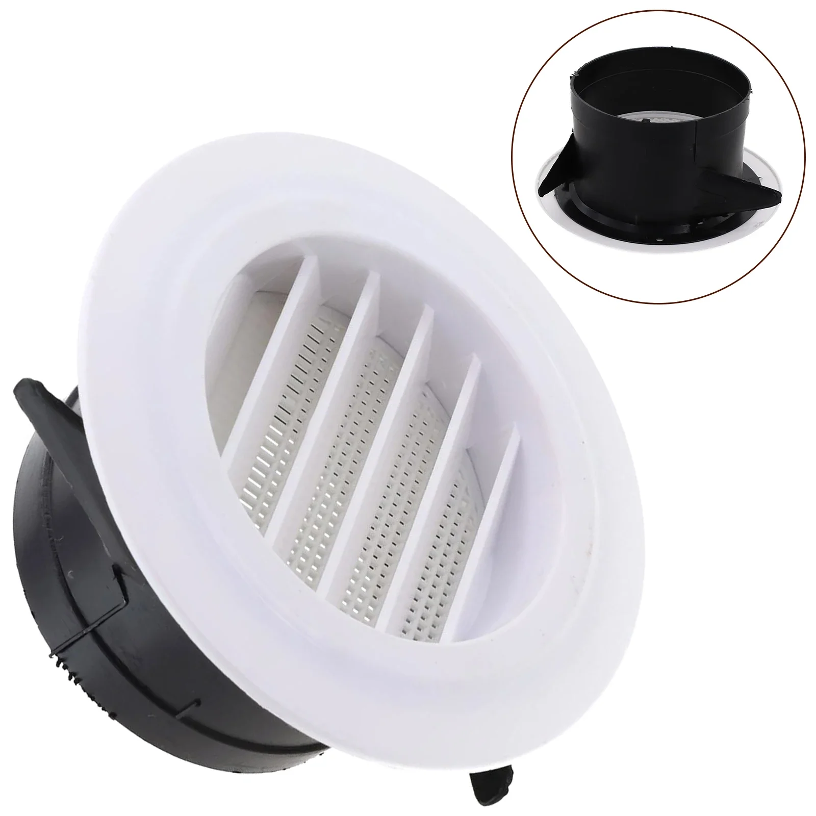 Decorative Air Vent Cover Round Ventilation Grill Outlet With Built-in Screen Mesh Adjustable Outlet For Wall Ceiling