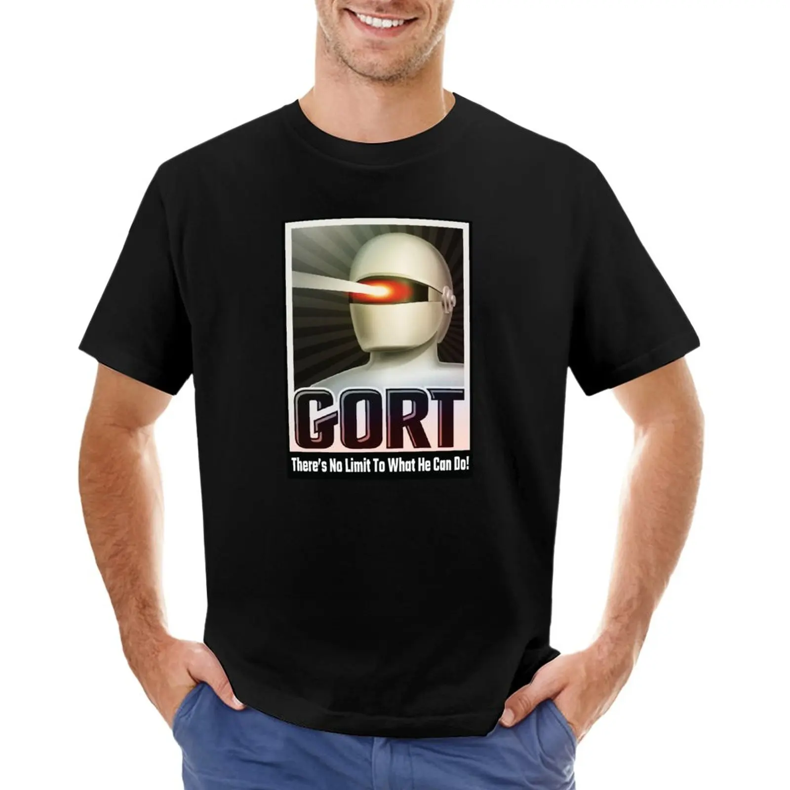 

Gort-нет ограничений для того, что он может сделать! Футболка, милая одежда, большие и высокие мужские футболки funnys