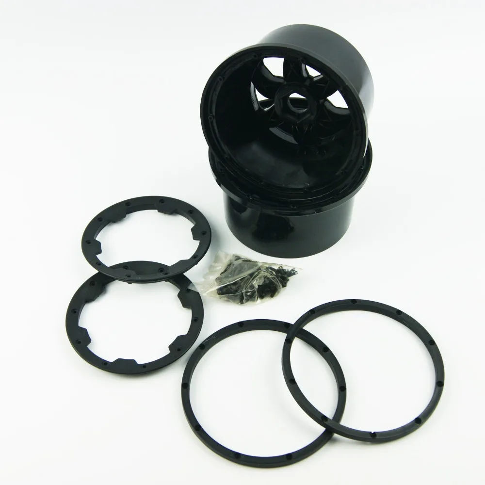 Front or Rear Wheel Hub with Beadlock Ring Set Fit for 1/5 HPI ROFUN ROVAN KM BAJA 5B SS RC CAR PARTS