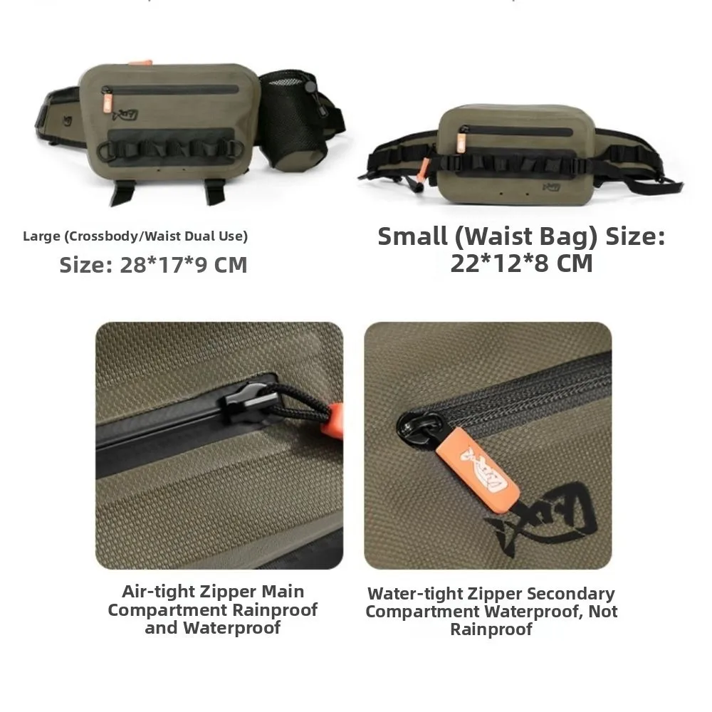 

Double-layer TPU Lure Fishing Bags Waterproof Crossbody Fishing Chest Bag Smooth and Flat Large Capacity Fishing Tackle Pack