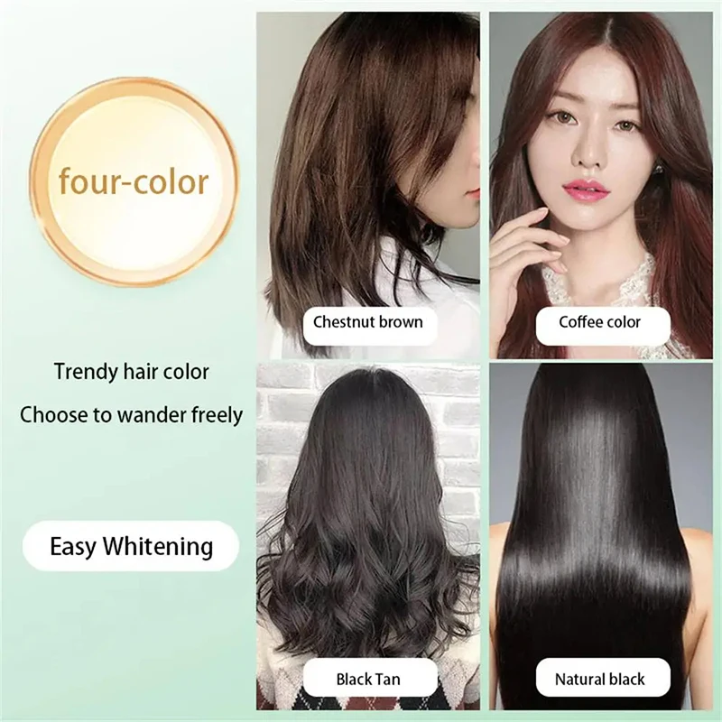 10pcs 30ml Pure Natural Herbal Hair Dye Shampoo Nourishing Non-irritating Fast Change Hair Color Hair Women Men Fashion Hair