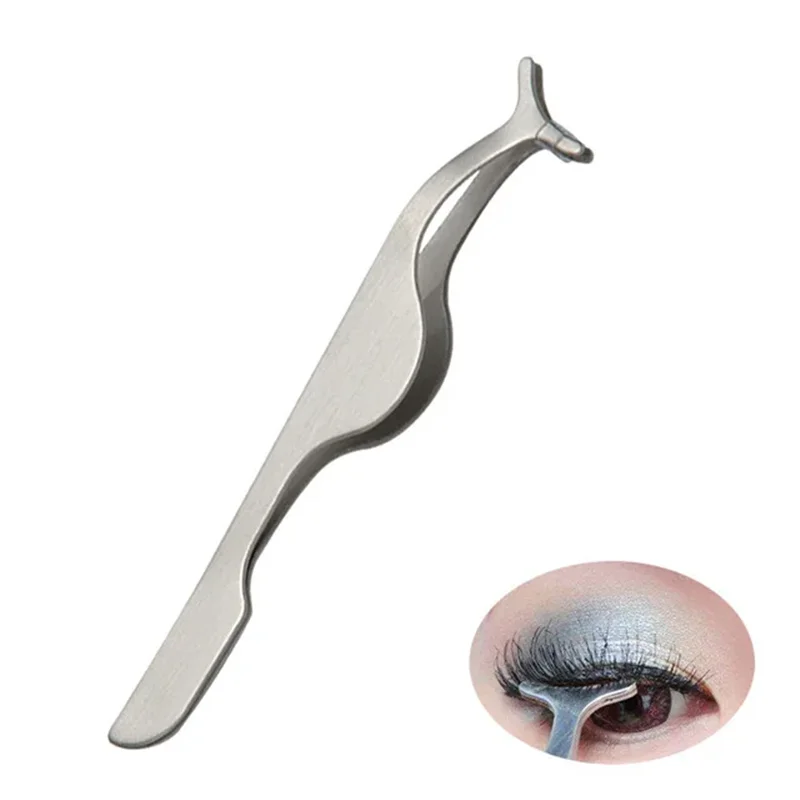 1PCS Pinzette per ciglia finte Applicatore per ciglia Estensione per ciglia Bigodino Pinza Clip ausiliaria Morsetto Pinze per trucco Strumenti