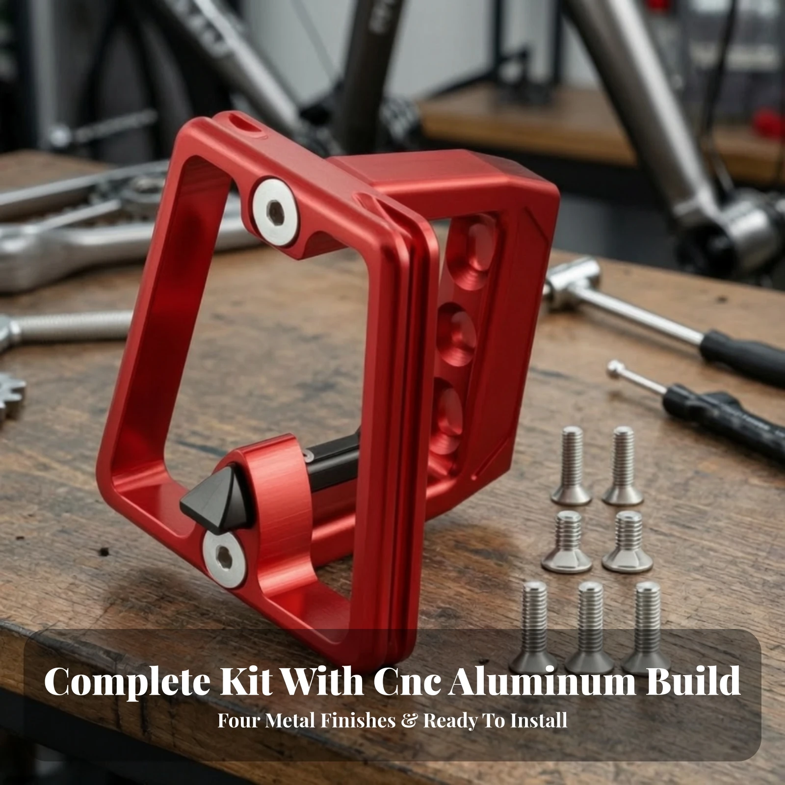 Front Cycle Rack Mounting Bracket Lightweight Folding Bike Front Rack Bracket with Mounting Hardware Sturdy Long-Lasting