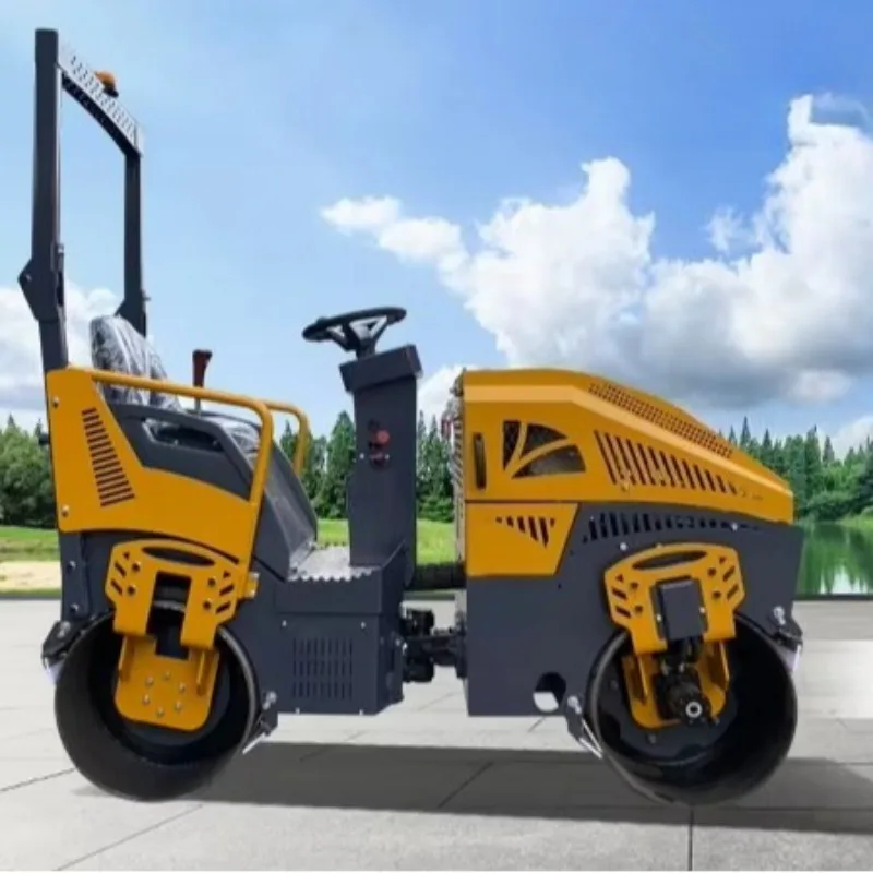 

Road Roller Mini 600kg Double Drum Manual Vibrating Compactor Vibratory Asphalt Construction Compaction Machine