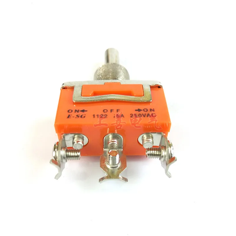 1/10 Pieces E-TEN1121 Mini 3-Pin ON-ON 3 file Toggle Switch 15A 250V AC Orange