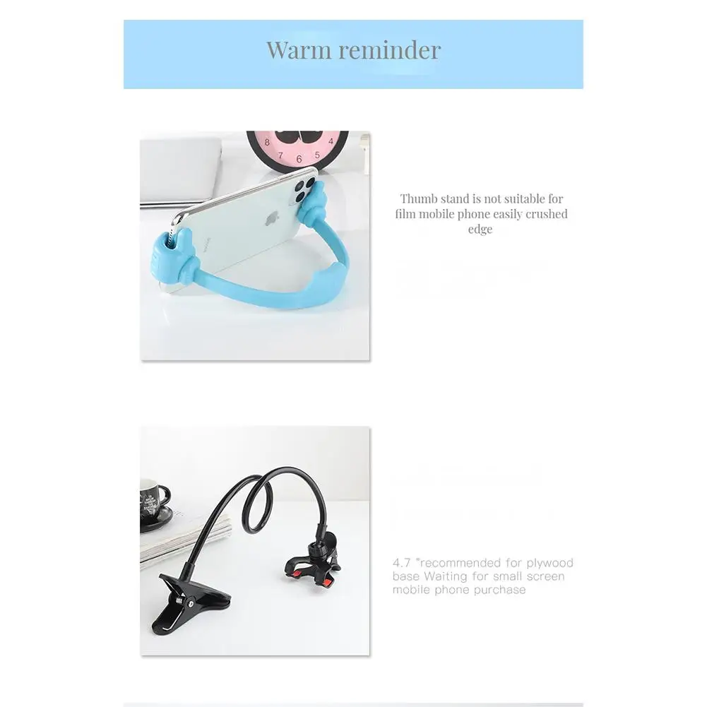 Mobile Phone Holder Bed Gooseneck Mount Clip-on Flexible Bracket Compatible For Ipad Tablet Computer