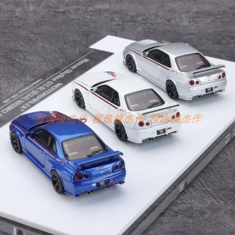 MH 1/64 Skyline GTR R34 APAxpo Legering Motorvoertuig Speelgoed spuitgieten Metalen Model Collectie Jongen Kerstcadeaus